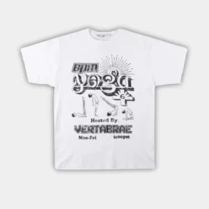 Vertabrae 6pm Yoga T-Shirt White