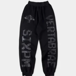 Vertabrae Double Logo Sweatpants Black back