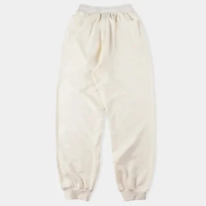 Vertabrae Double Logo Sweatpants Cream back