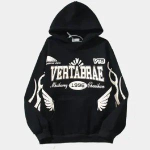 Vertabrae Logo Hoodie Black